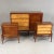 This Circa 1940 Italian Parchment furniture set may be used as either a sideboard with side tables for a dining area or a...