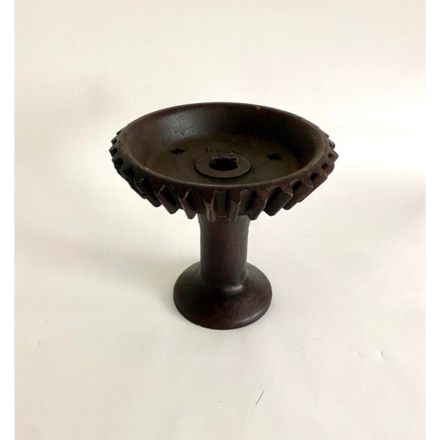 Metal Industrial Cast Iron Footed Plateau For Sale - Image 7 of 7