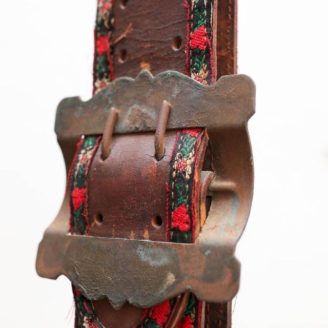 Traditional French Rustic Bronze and Leather Bell, 1960s For Sale - Image 9 of 18