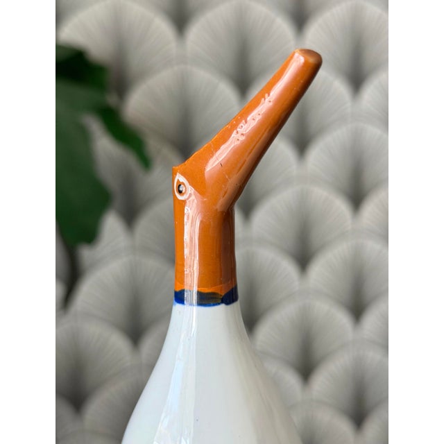 White Rare Vintage 1950s Mid-Century Modern La Gardo Tackett Sea Bird Cruet Iconic + Rare Pasadena Southern California Studio Pottery For Sale - Image 8 of 12