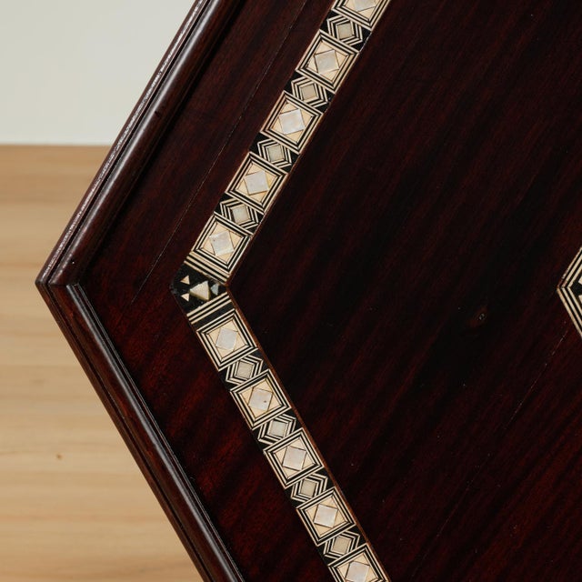 Antique Moroccan Inlaid Three Tiered Table For Sale - Image 9 of 11