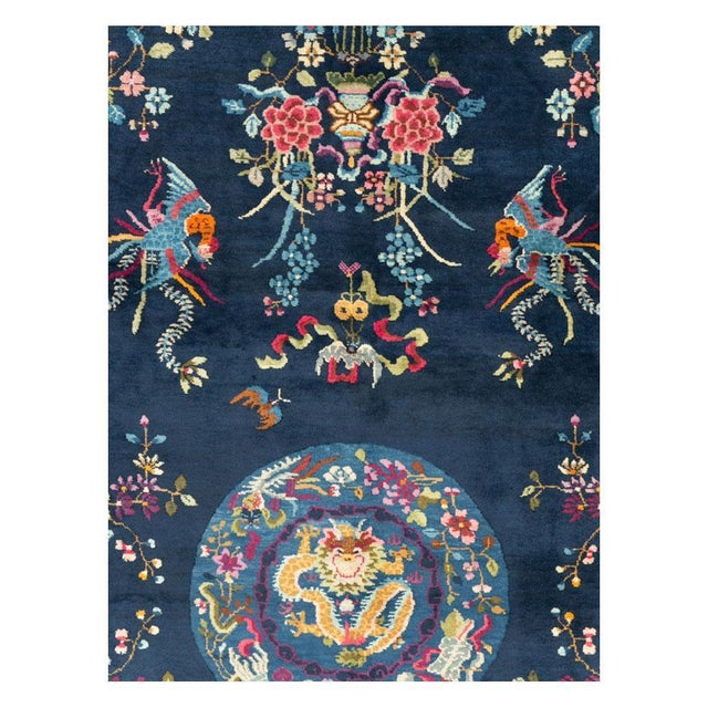 A vintage Chinese Art Deco room size carpet handmade during the mid-20th century. Measures: 9' 2" x 11' 7".