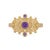 Goddess Cleopatra Amethyst & Gold Adjustable Ring, Size 4 For Sale In Miami - Image 6 of 6