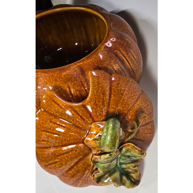 Late 20th Century Pumpkin Tureen and Ladle- Set of Two For Sale - Image 5 of 16