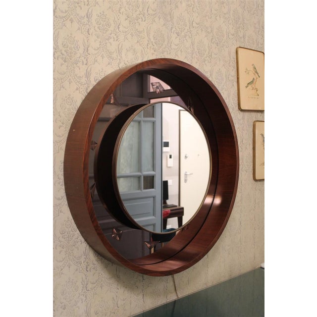 Round Mirror attributed to Guglielmo Ulrich for Fontana Arte, Italy, 1950s For Sale - Image 6 of 13