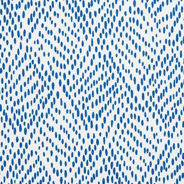 Schumacher Duma Diamond Fabric in Blue For Sale