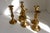 Vintage Danish Brass Candlesticks, 1950s, Set of 5 For Sale - Image 3 of 18