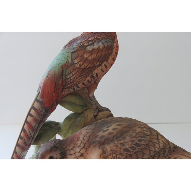 Ring-Necked Pheasant Family C-7251 Limited Edition Napcoware Japan Vintage 1950s-60s For Sale - Image 10 of 11