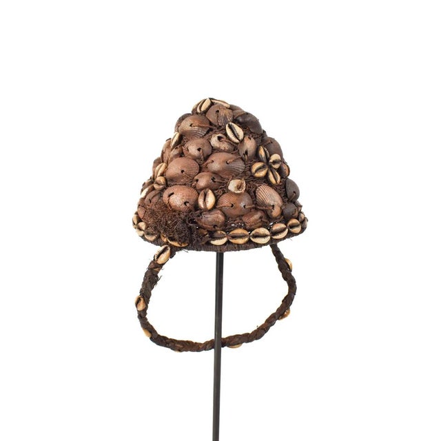 Early 20th Century Early 20th Century Lega Bwami Society Shell Hat For Sale - Image 5 of 8