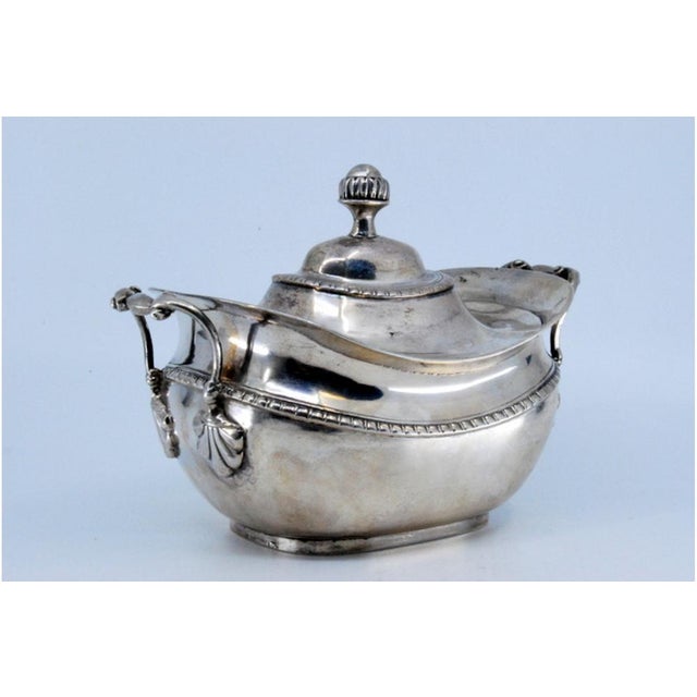 Silver Sugar Bowl with Trim and Knob For Sale - Image 3 of 11