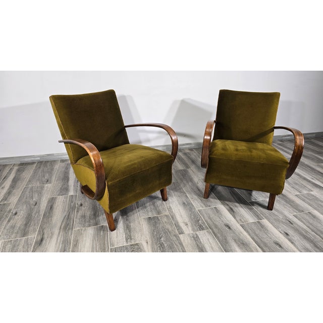 1940s Vintage Armchairs from Jindrich Halabala, 1940s, Set of 2 For Sale - Image 5 of 12