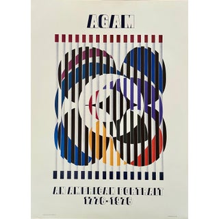 Yaacov Agam, Vintage Agam American Portrait Abstract Modernist Offset Print Poster For Sale