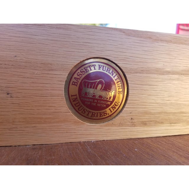 1950s Bassett Furniture Bow Front China Cabinet | Chairish