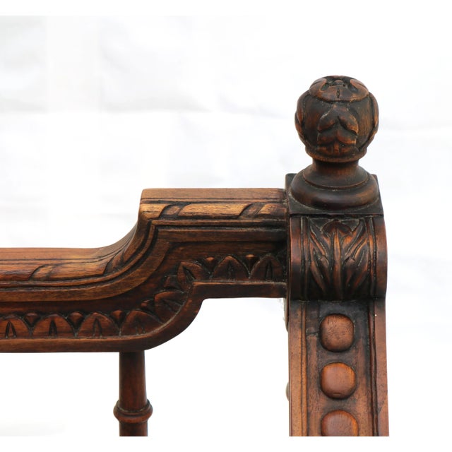 Late 20th Century Louis the XVI Style Maitland-Smith Carved Garden Settee For Sale In Cincinnati - Image 6 of 11