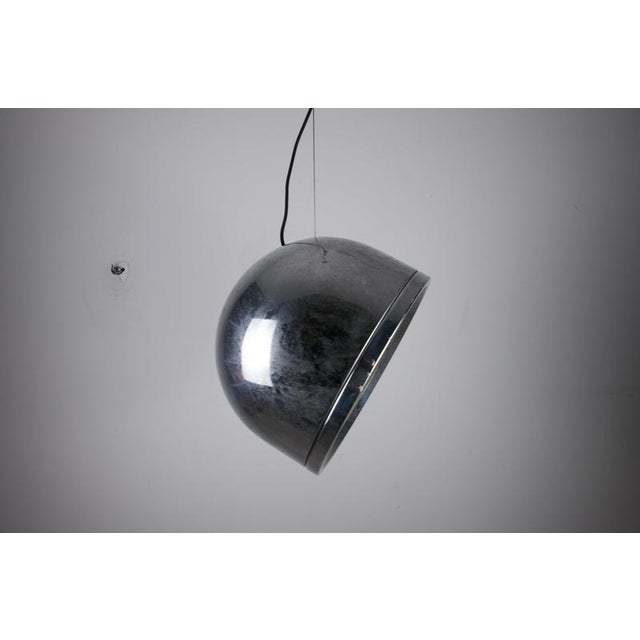 Chrome Pendant Lamp in the Style of Artemide, Italy, 1970s For Sale - Image 4 of 13