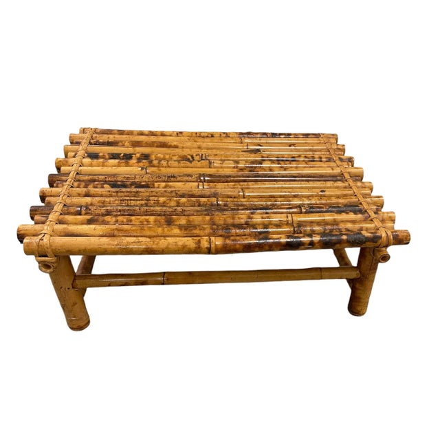 Brown Tortoise Rattan Bamboo Plant Stand/Table Riser For Sale - Image 8 of 8