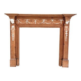 English Pine Mantle in the Adam's Style For Sale