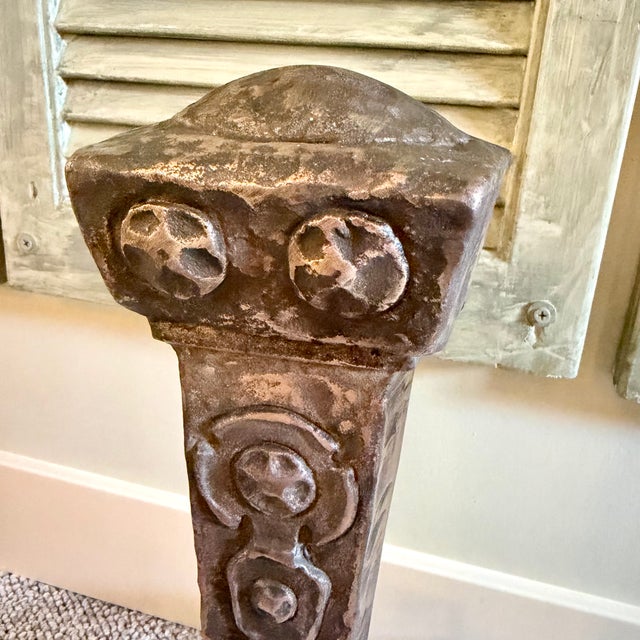 This pair of Arts and Crafts-style andirons was made by the Ohio Foundry & Manufacturing Company between the 1880s and...
