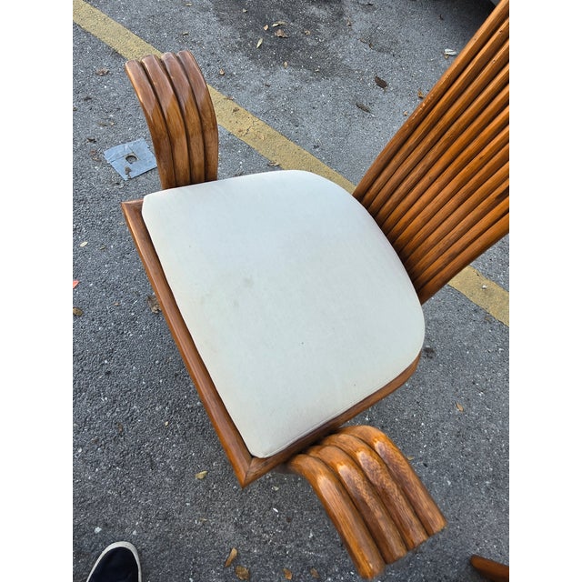 1970's Italian Modernist Rattan Dining Chairs - Set of 6 For Sale - Image 16 of 18