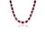 Art Deco Antique Style 40.41ct Natural Ruby Line Necklace for Women in 925 Silver For Sale - Image 3 of 12