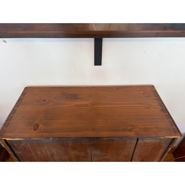 Wood Antique Pine Jelly Cupboard For Sale - Image 7 of 12