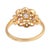 1910s French Belle Époque Diamond 18k Yellow Gold Platinum Flower Ring, Size 6.25 For Sale In Los Angeles - Image 6 of 6