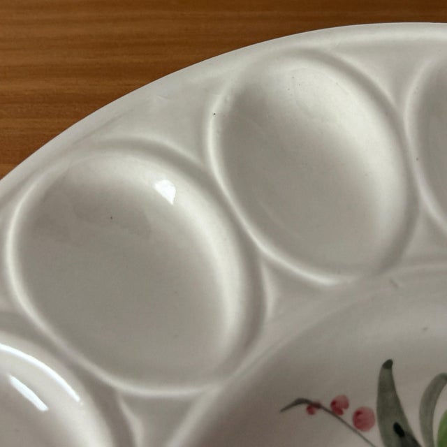 Mid-Century Italian Hors d'Oeuvres Plate for Lord & Taylor | Botanically Inspired Deviled Egg Platter For Sale - Image 11 of 11