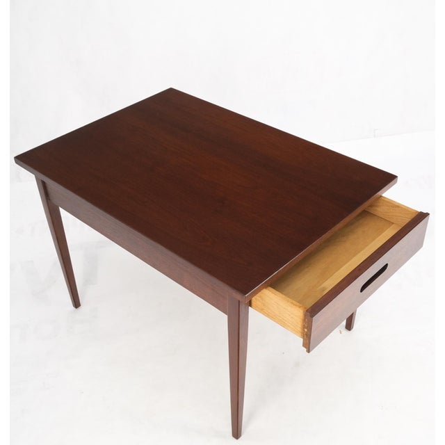 Knoll Risom One Drawer Oiled Walnut Tapered Legs End Side Table Stand Decor Mint For Sale - Image 9 of 16