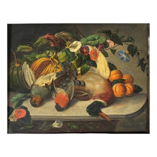 French School Artist, Still Life with a Wine Decanter, Oil Painting, 1800s, Framed For Sale