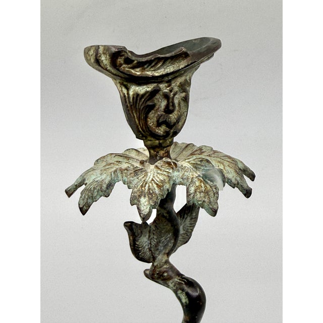 19th Century Neo Classical Grand Tour Bronze Heron Candle Holder For Sale - Image 15 of 15