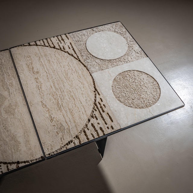 This exceptional coffee table is attributed to the Italian design duo Grupo NP2 – Nerone and Patuzzi, created in the...