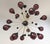 Italian midcentury style Sputnik chandelier with 18 amethyst bubbles Murano glass globes, mounted on unlacquered natural...