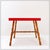 Small Side Table with Turned Legs and Red Top, 1950s For Sale - Image 16 of 16