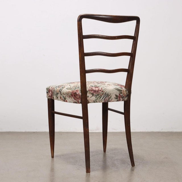 Vintage Chairs in Ash and Fabric, 1950s, set of 7 For Sale - Image 9 of 11
