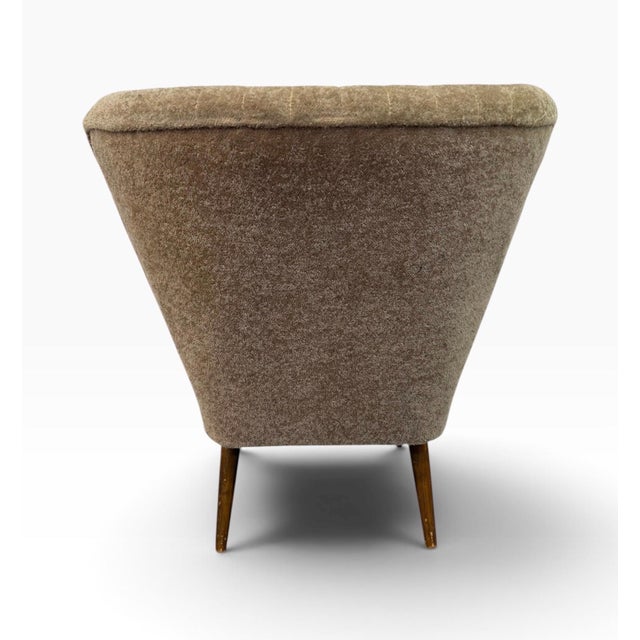 1960s Mid-Century Modern Upholstered Slipper Chair For Sale - Image 5 of 5
