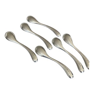 1980s Tiffany & Co. Angela Cummings Silver Espreeso Spoons - 6 pcs For Sale