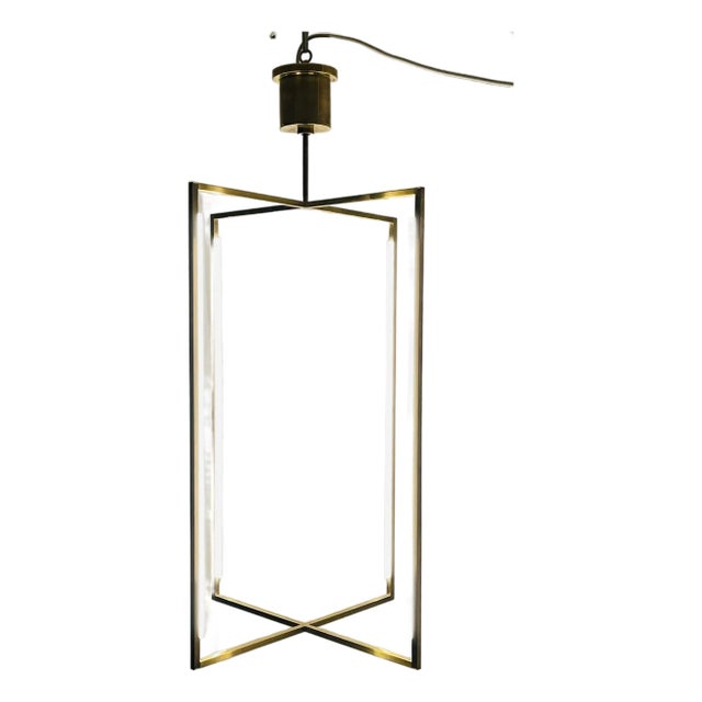Visual Comfort Modern Sean Lavin “Kenway” Led Brass Pendant For Sale