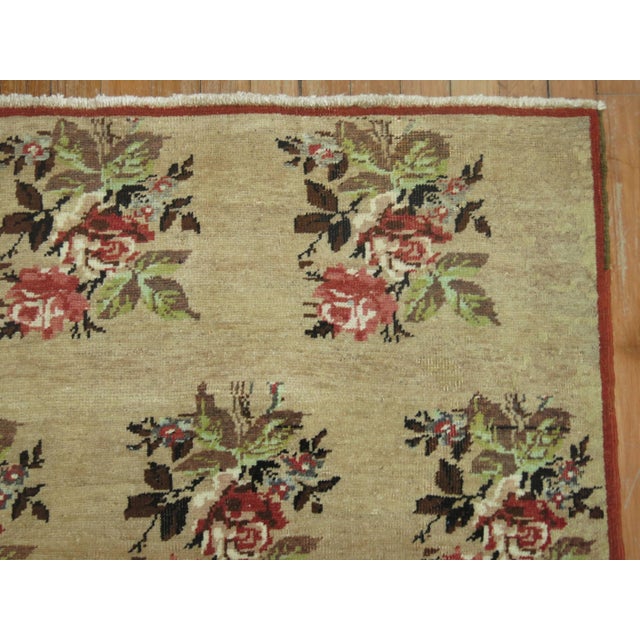 Zabihi Collection Elegant Turkish Floral Rug For Sale In New York - Image 6 of 6