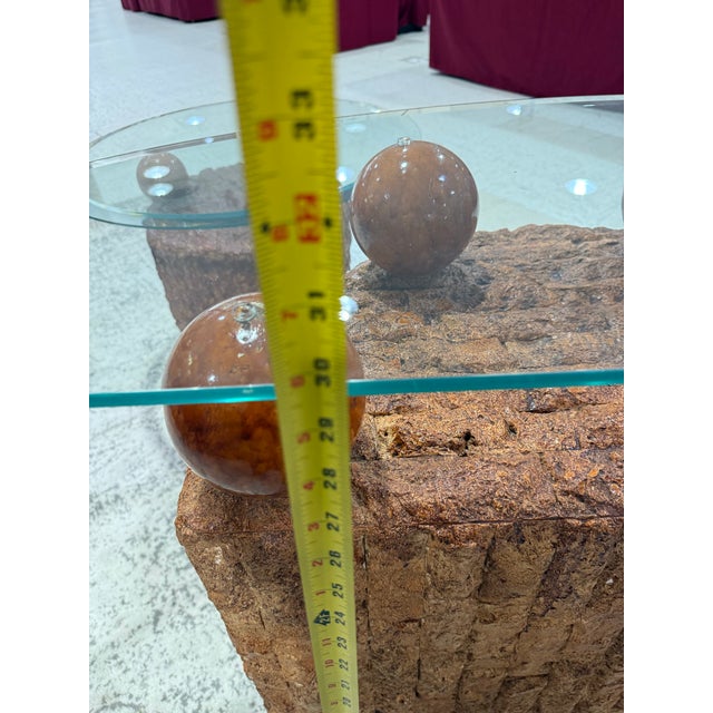 Postmodern 1970s Fossil Stone Coffee Table by Pierre Magnussen Ponte For Sale - Image 3 of 7