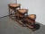 Coastal Set of Three Vintage Bamboo Coastal Rattan Leather Ostrich Nesting Tables Lh2 For Sale - Image 3 of 12