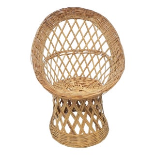 Vintage Rattan Chair, 1970s For Sale