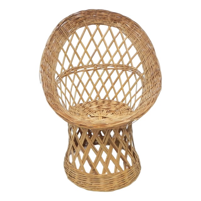 Vintage Rattan Chair, 1970s For Sale
