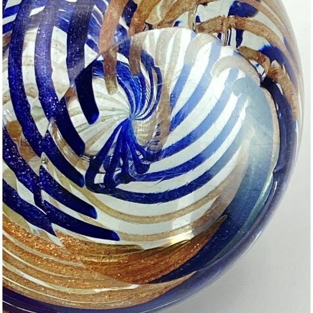 Murano E&r Golden Crown Art Glass 3 1/8 Inch Paperweight (Vintage 1980s) Italy For Sale - Image 16 of 18