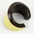 Contemporary Salvatore Ferragamo Yellow and Brown Wood Enameled Cuff Bracelet Bangle For Sale - Image 3 of 12