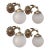 1950s Spanish Empire Cast Brass Dragon Sconces With Scavo Glass Globes - A Set of 4 For Sale