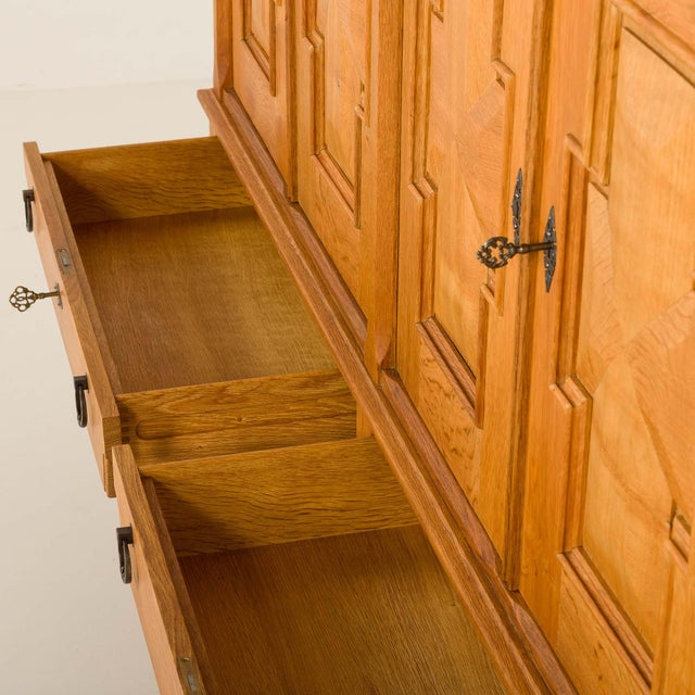 Vintage Oak Sideboard by Henning Kjærnulf, 1970s For Sale - Image 15 of 18