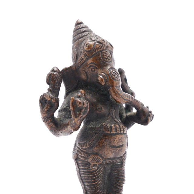 Indian Cast Bronze Figure of Ganesha, C. 1800's For Sale - Image 9 of 10