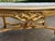 French 1950s French Gilt Beech Off-White Leather Bench For Sale - Image 3 of 16