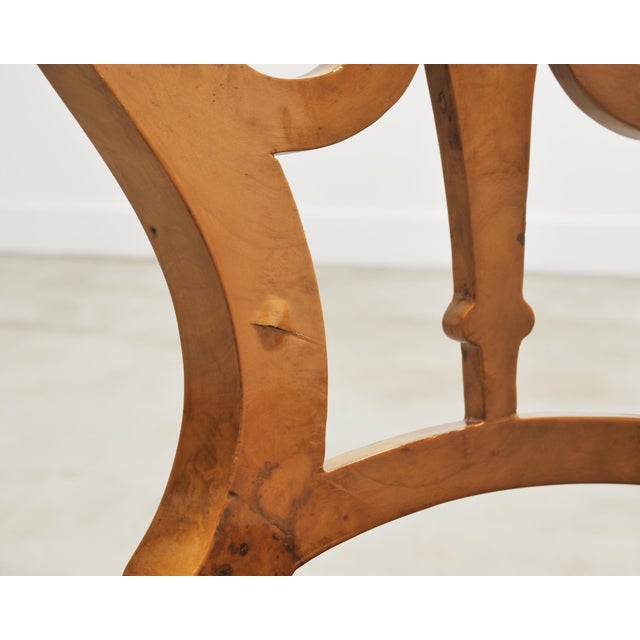 Set of Twelve Viennese Biedermeier Style Burlwood Dining Chairs For Sale - Image 17 of 18