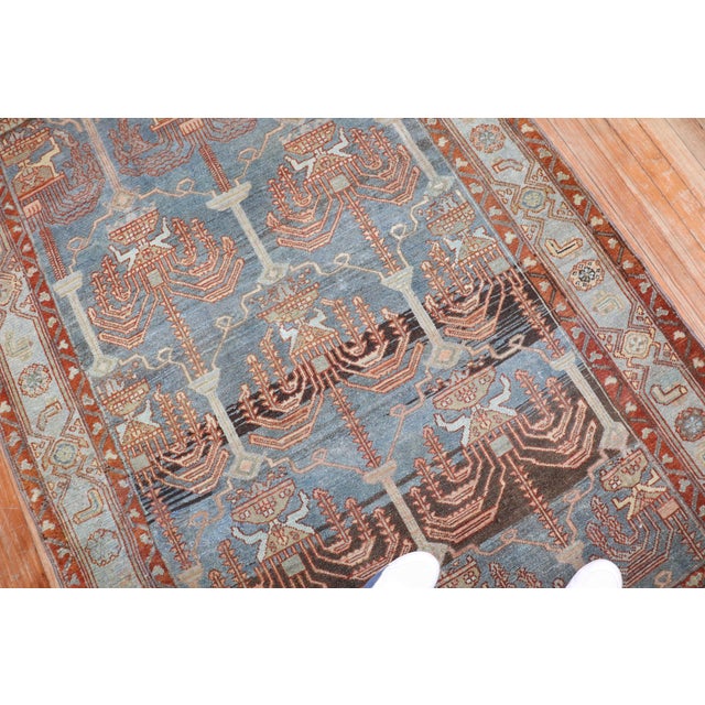 Brown Early 20th Century Zabihi Collection Cypress Persian Malayer Accent Rug - 4'5" x 6'8" For Sale - Image 8 of 8